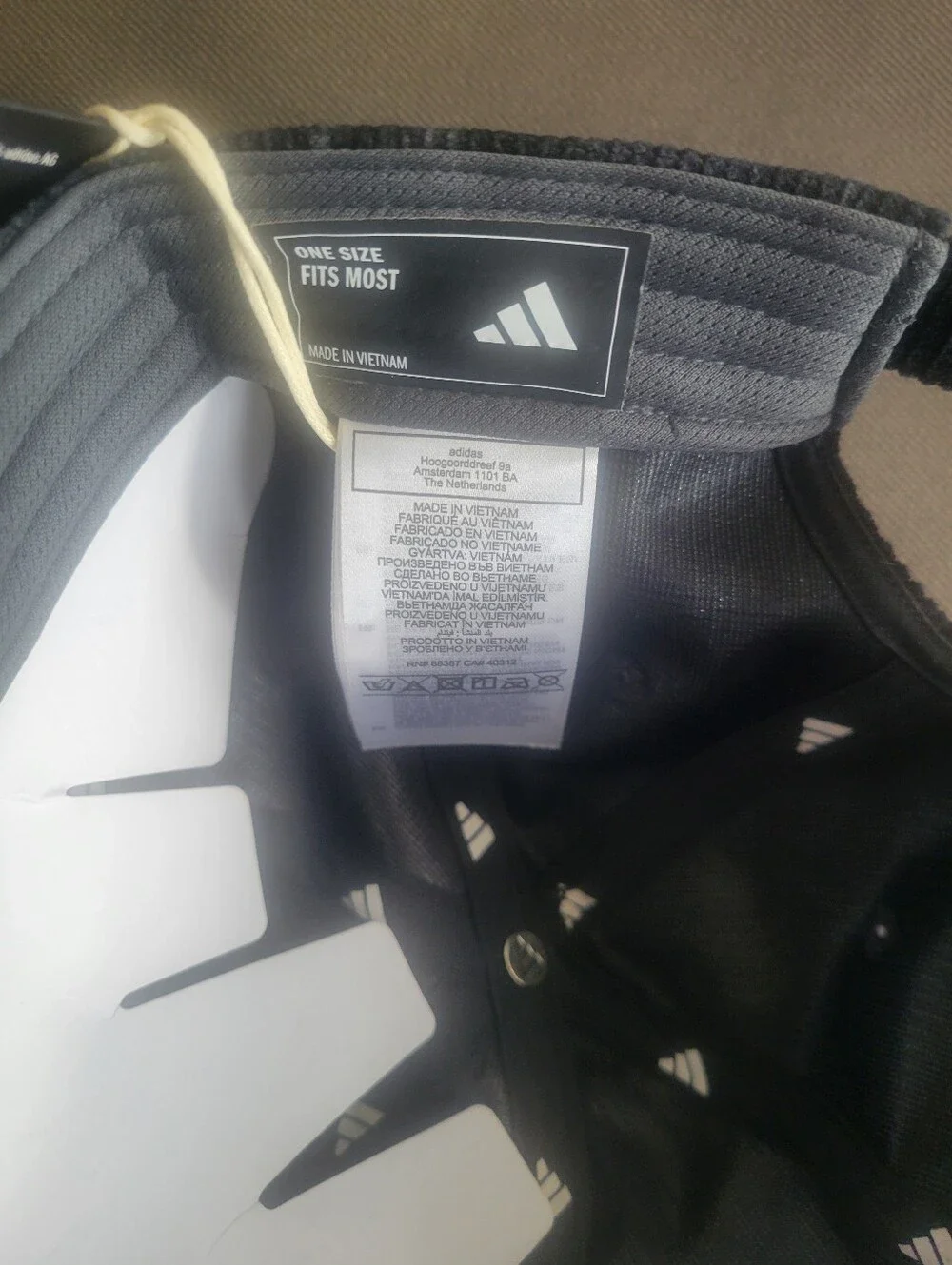 Adidas Must Haves Seasonal Corduroy Cap Black Tie Dye OSFM KH4491 NWT